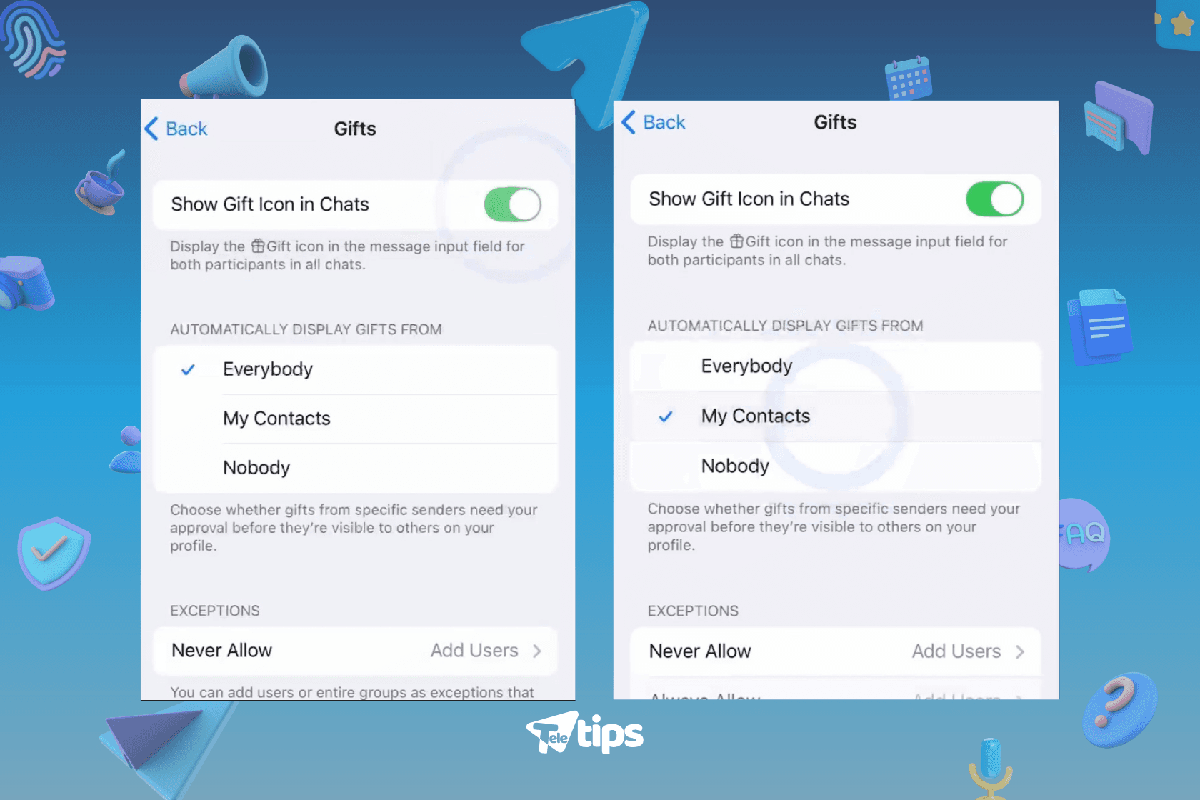 Accessing Your Granular Gift Settings image 