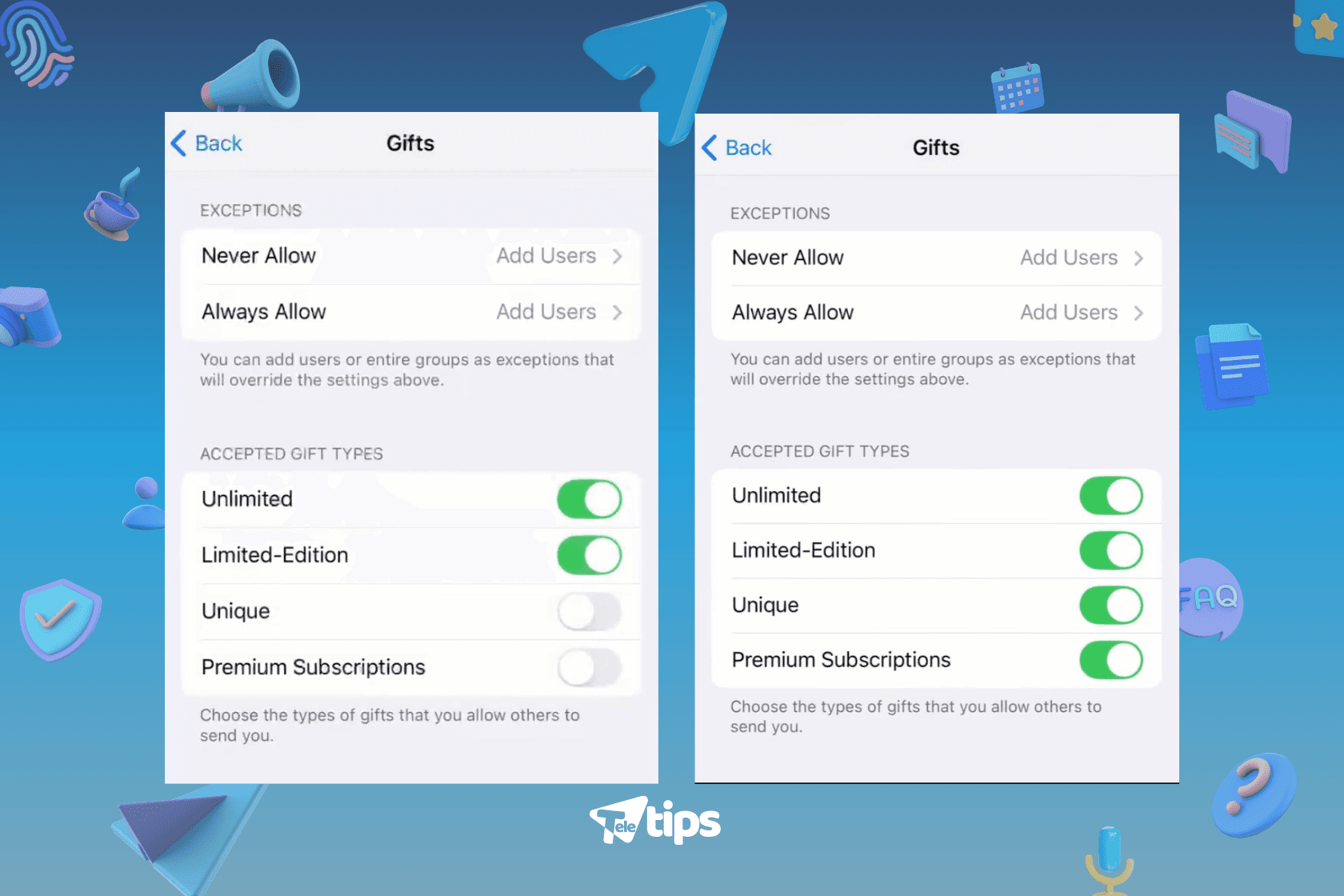 Accessing Your Granular Gift Settings image 2 