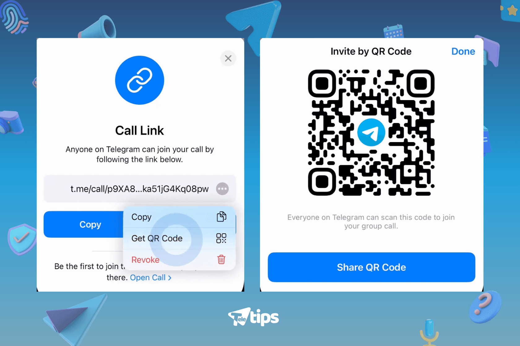How to Share a Link to an Active Telegram Group Call image 